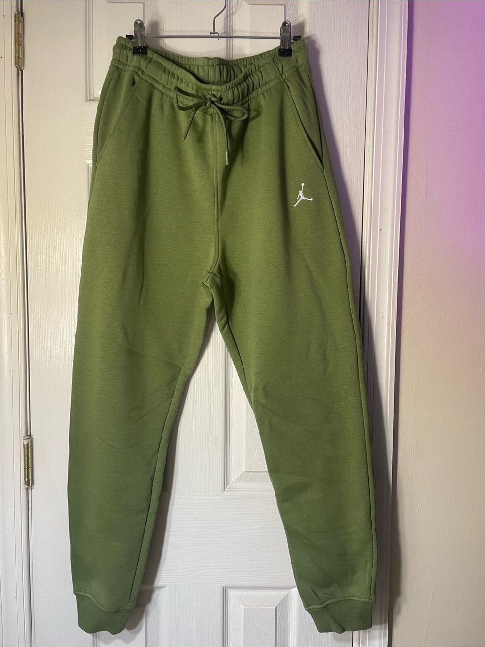 Women’s Olive Green Fleece Jogger Pants